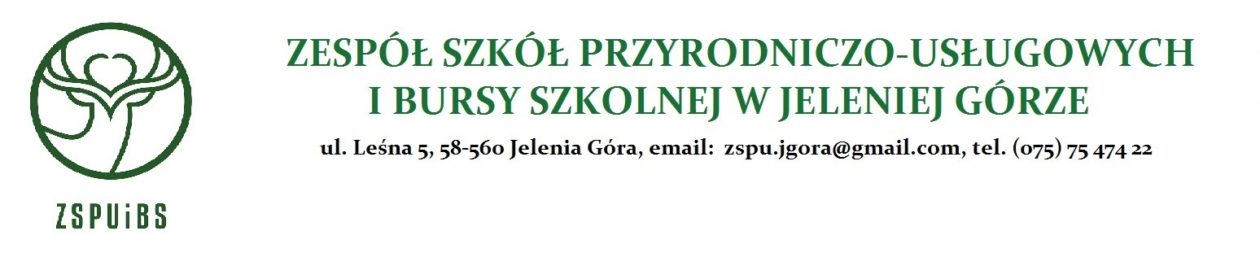 Zespół Szkół Przyrodniczo-Usługowych i Bursy Szkolnej w Jeleniej Górze, ul. Leśna 5, 58-560 Jelenia Góra